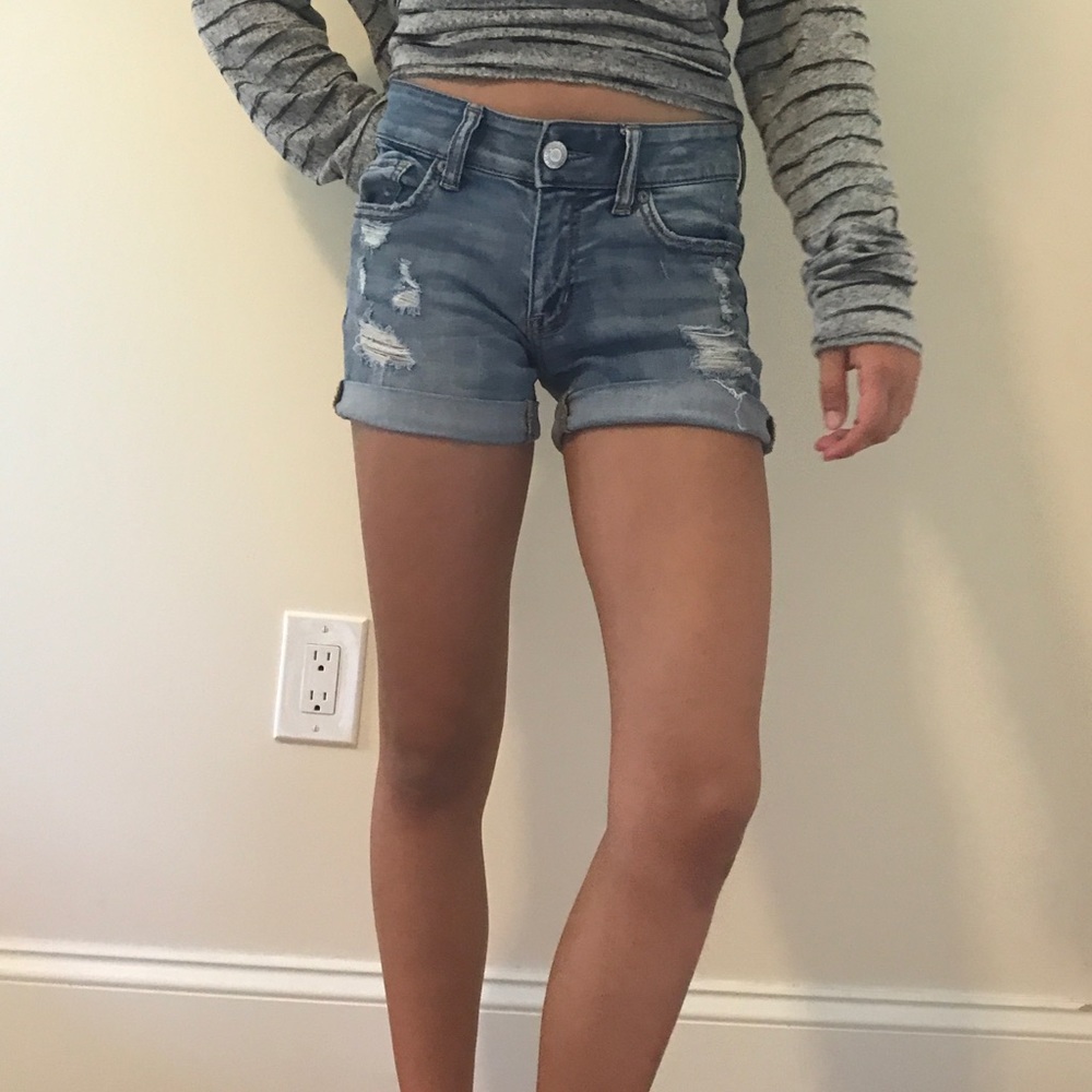 American Eagle Ripped Denim Shorts